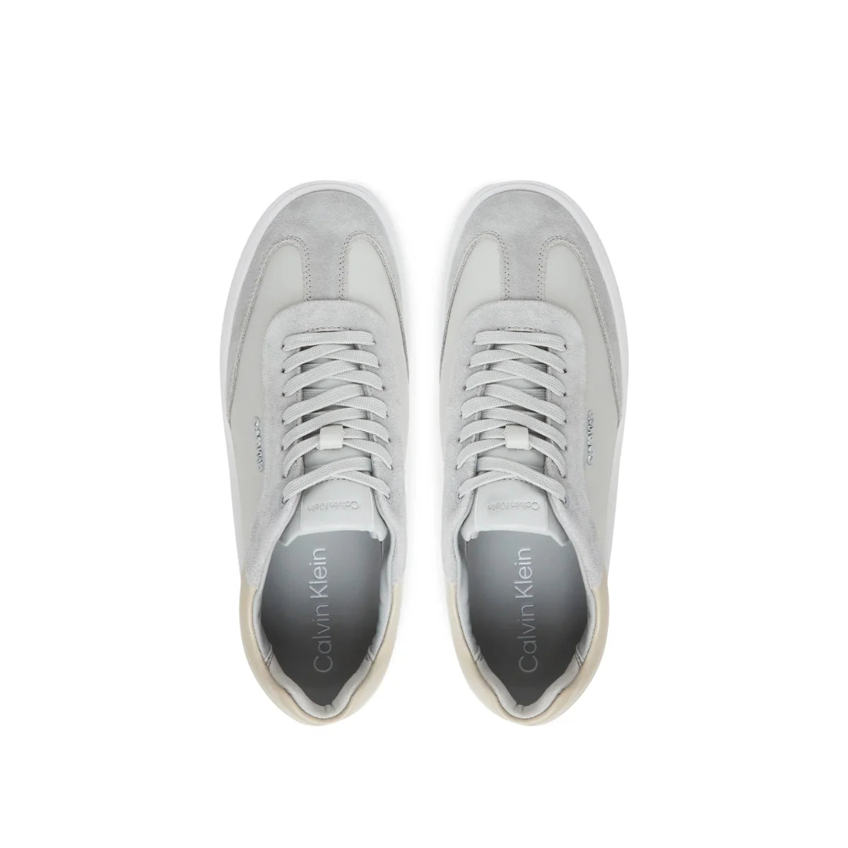 Calvin Klein Cupsole Lace Up Leather Sneakers Women HW0HW02400 - GRY