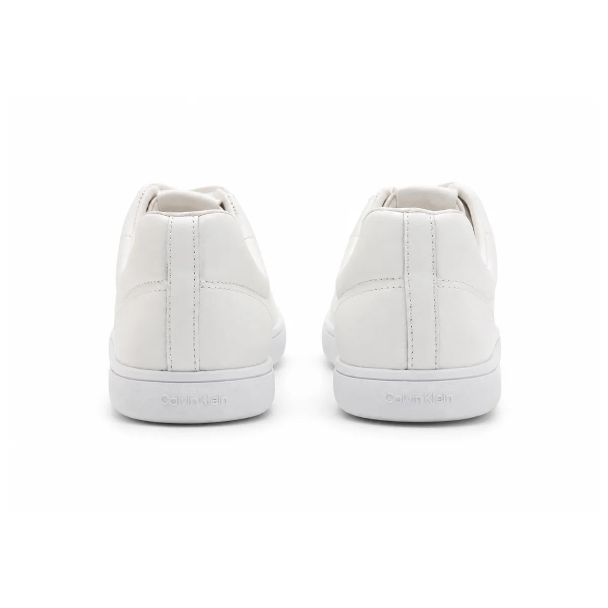 Calvin Klein Cupsole Lace Up Leather Sneakers Women HW0HW02400 -WHT