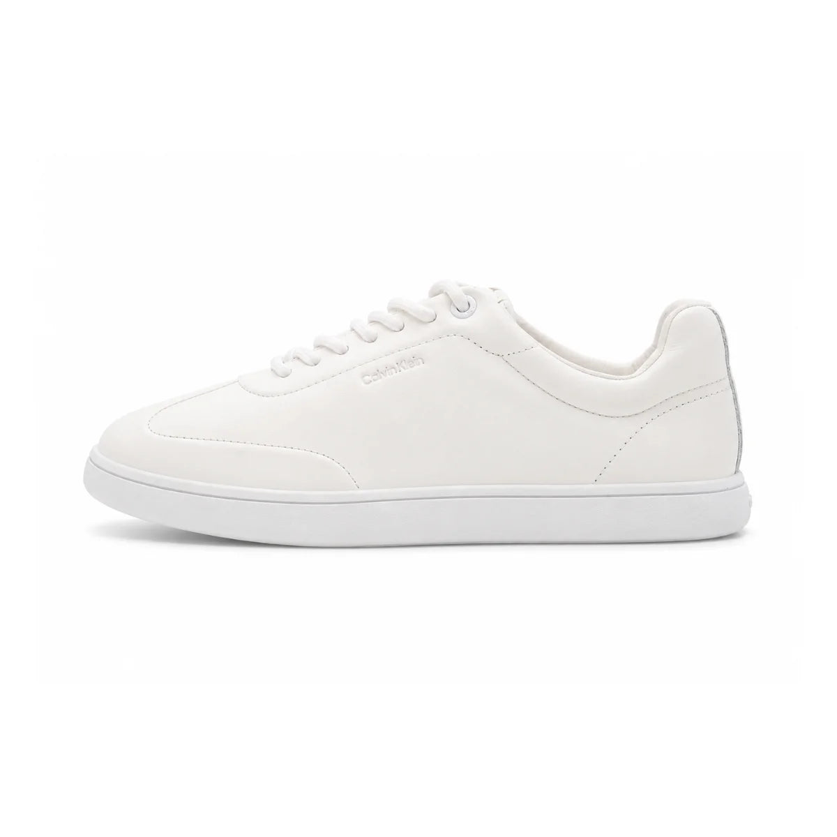 Calvin Klein Cupsole Lace Up Leather Sneakers Women HW0HW02400 -WHT