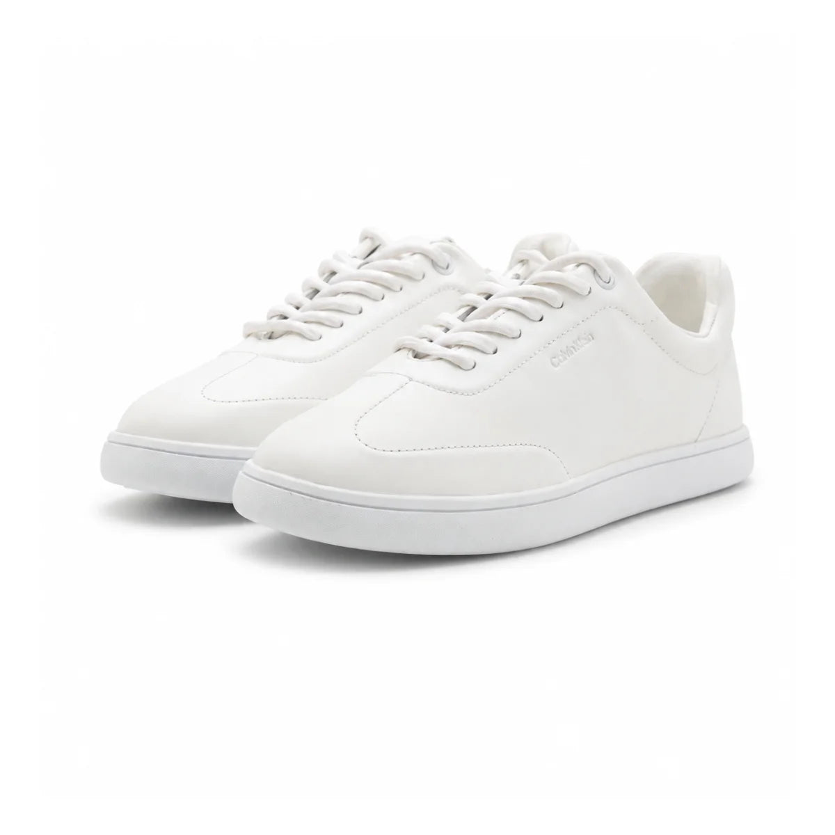 Calvin Klein Cupsole Lace Up Leather Sneakers Women HW0HW02400 -WHT - White / 36