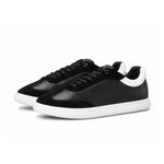 Calvin Klein Cupsole Lace Up Leather Sneakers Women HW0HW02435 - BLKWHT - Black-White / 36