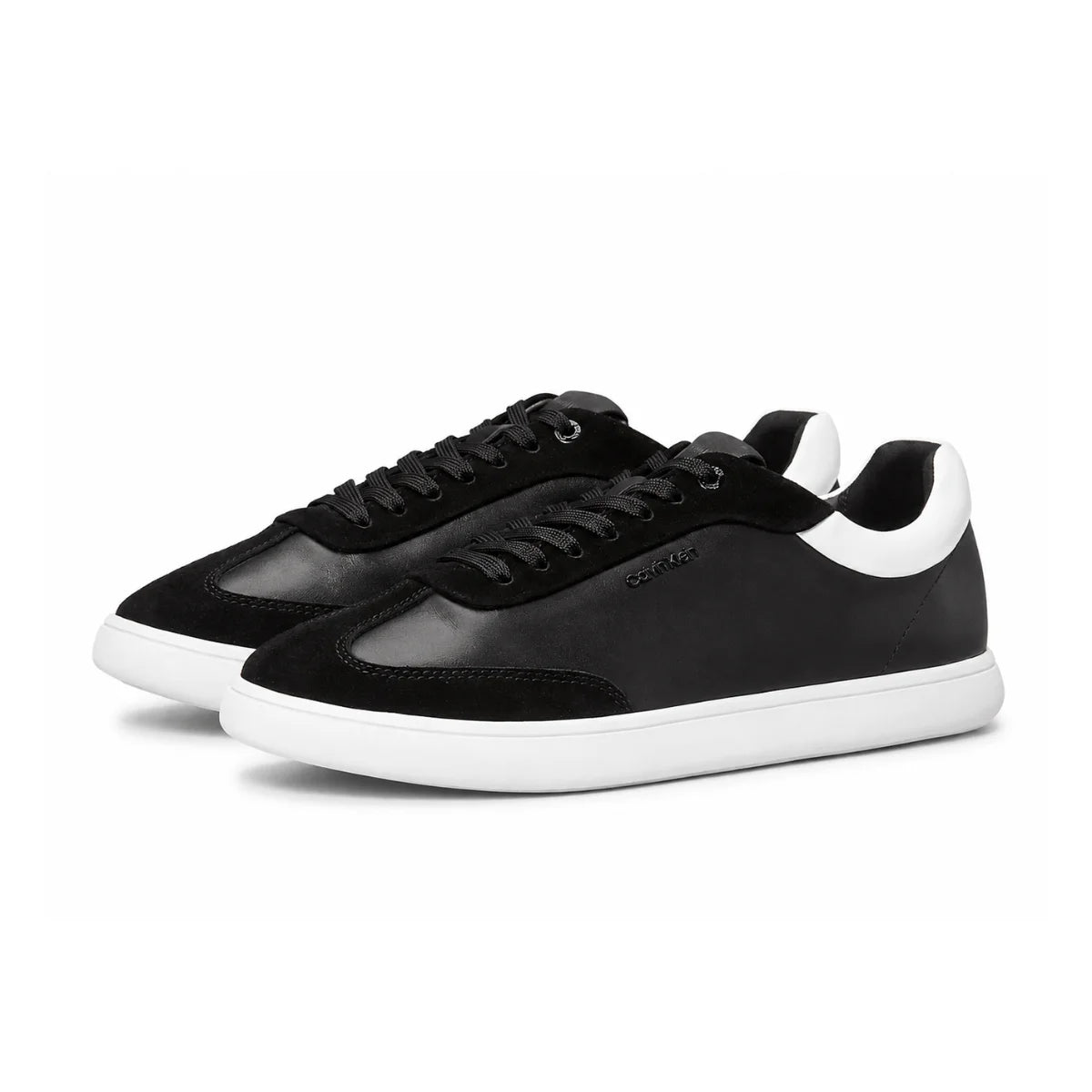 Calvin Klein Cupsole Lace Up Leather Sneakers Women HW0HW02435 - BLKWHT - Black-White / 36