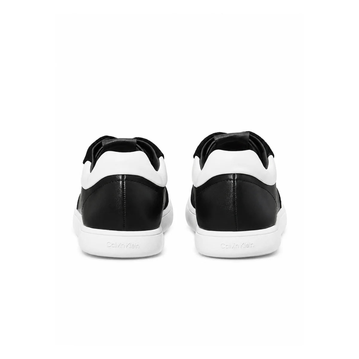 Calvin Klein Cupsole Lace Up Leather Sneakers Women HW0HW02435 - BLKWHT