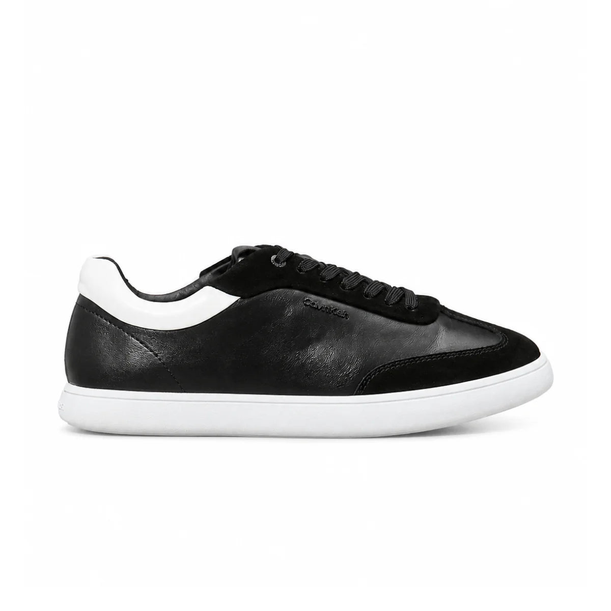 Calvin Klein Cupsole Lace Up Leather Sneakers Women HW0HW02435 - BLKWHT