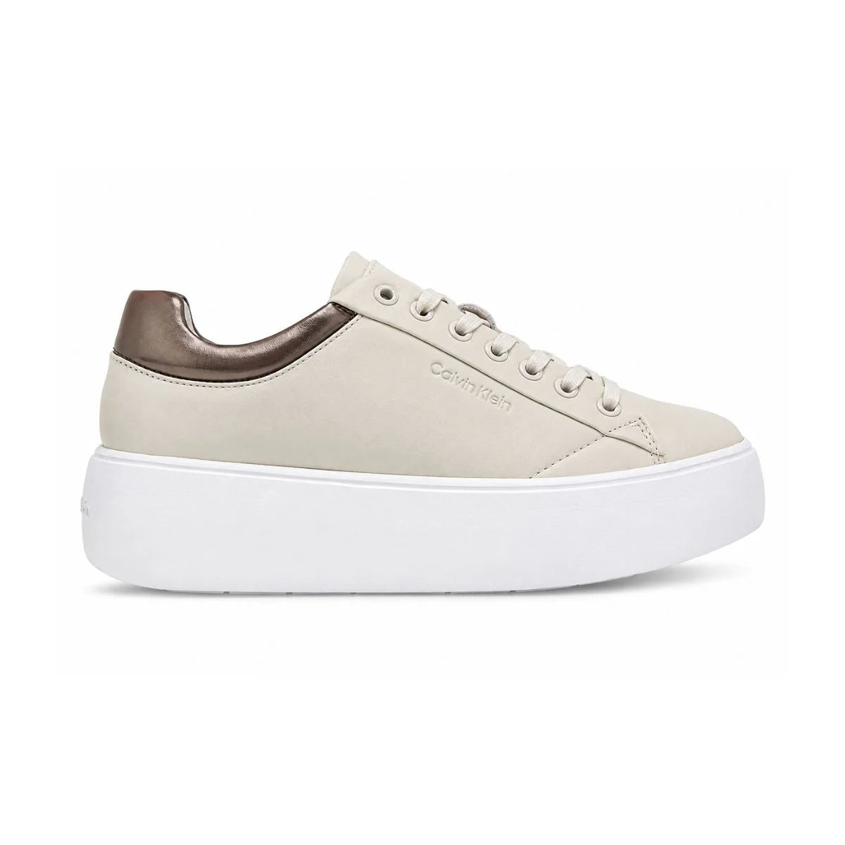 Calvin Klein CUPSOLE Leather Sneakers Women HW0HW01886 - CRM