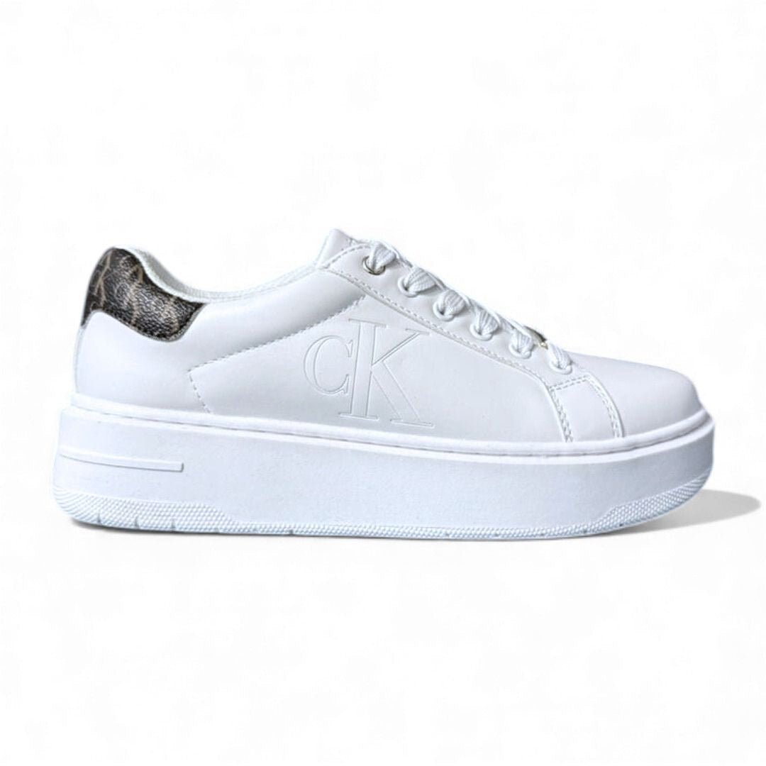 Calvin Klein Dabria Sneakers Women - WHTBRN - White/ Brown / 35