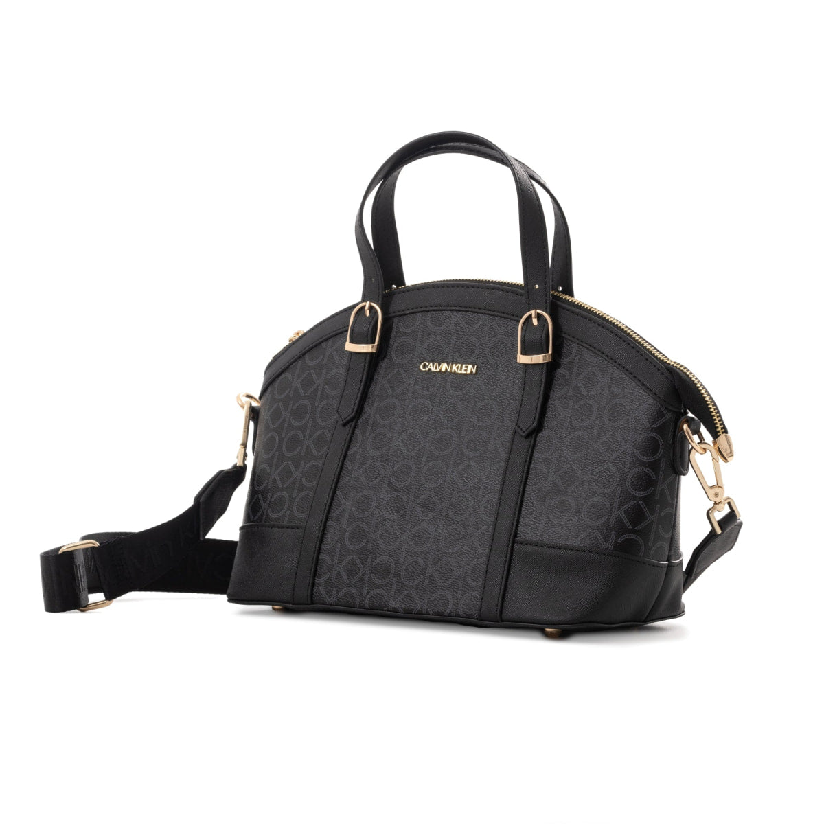 Calvin Klein Dome Bag Monogram - BLK - Black