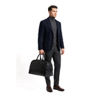 Calvin Klein Duffle Leather Handbag Unisex -BLK - Black