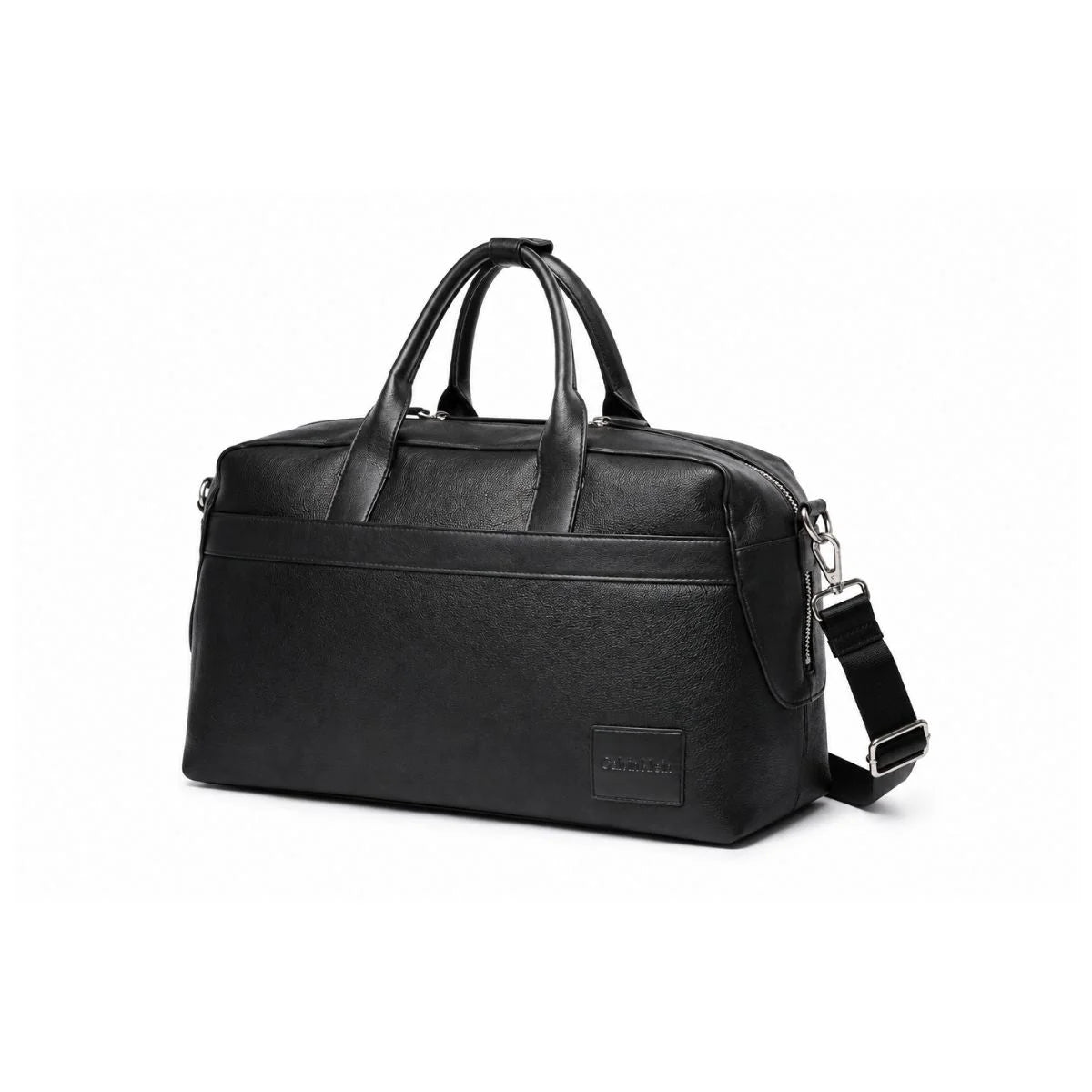 Calvin Klein Duffle Leather Handbag Unisex -BLK - Black
