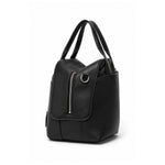 Calvin Klein Duffle Leather Handbag Unisex -BLK - Black