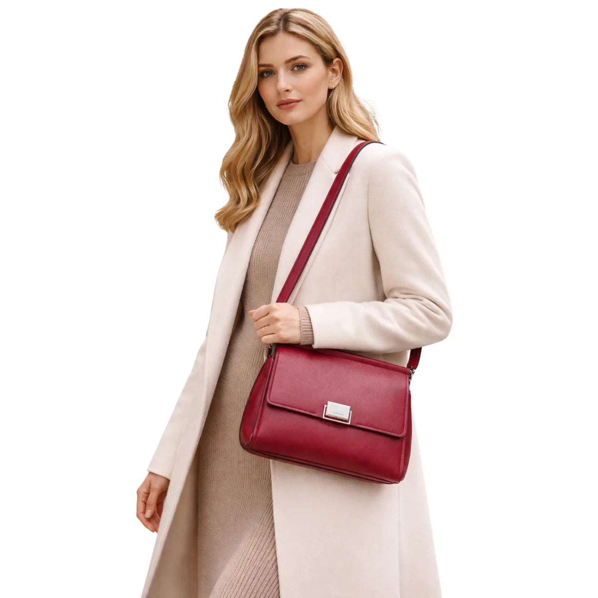 Calvin Klein Ellis Shoulder Bag Women - BUR - Burgundy