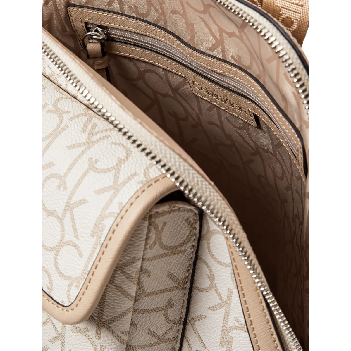 Calvin Klein Enya Signature Backpack Bags - OFFWHT - Off White