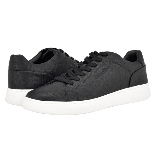 Calvin Klein Falconi Tumbled Leather Sneakers Men - BLK - 43 / Black