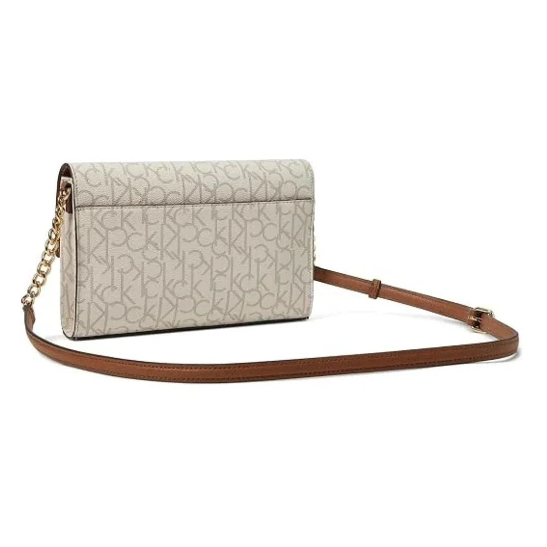 Calvin Klein Finley Signature Crossbody-CB87 - Off White