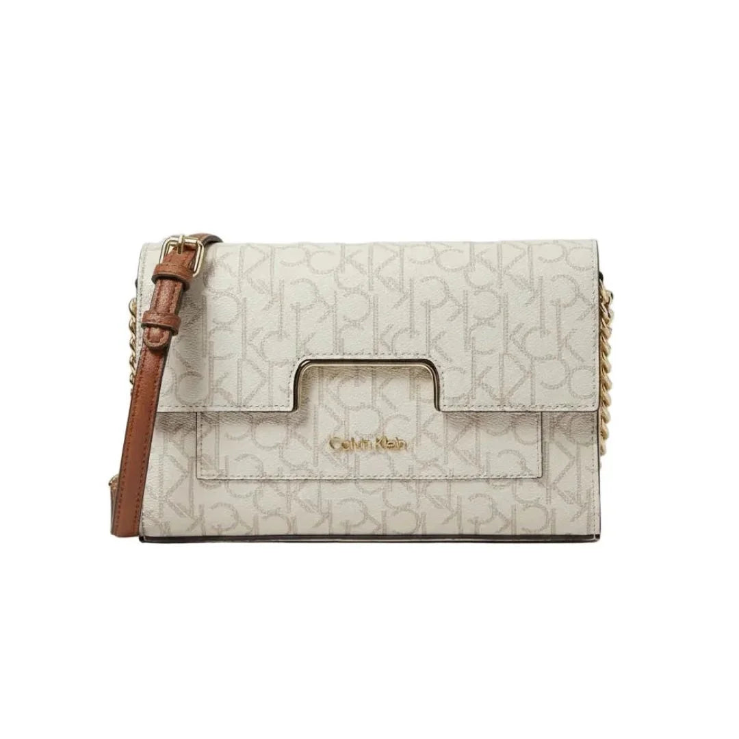Calvin Klein Finley Signature Crossbody-CB87 - Off White