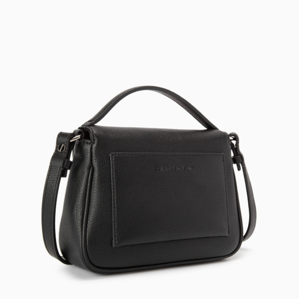 Calvin Klein Flap Detachable Shoulder Strap Handbag Women - BLK - Black