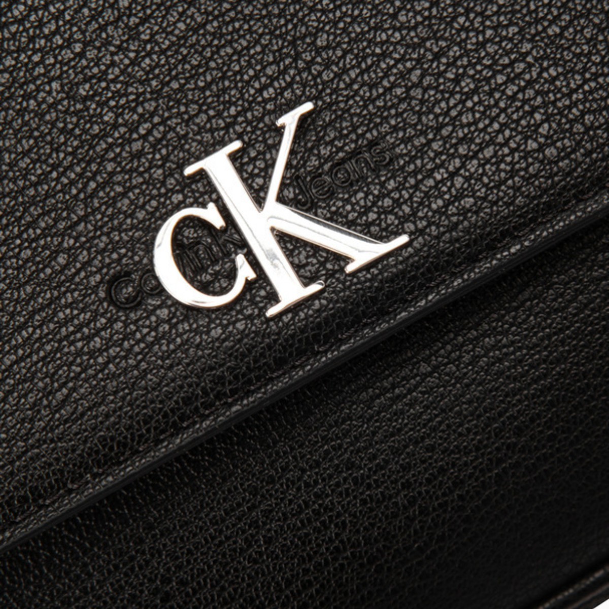 Calvin Klein Flap Detachable Shoulder Strap Handbag Women - BLK - Black