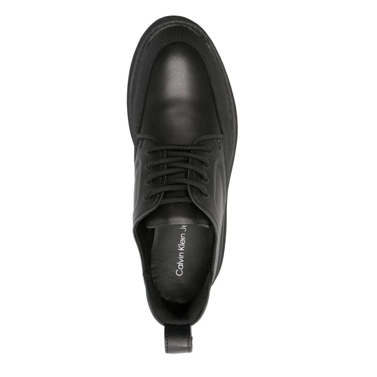 Calvin Klein Flatform Laceup Derby Mg Mtl - BLK