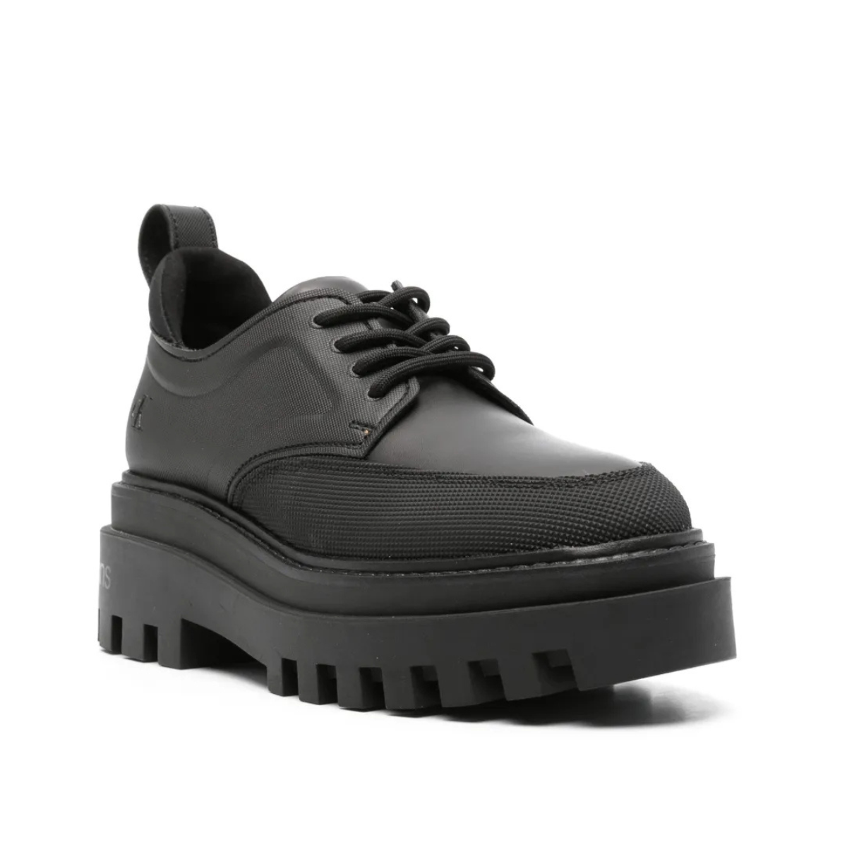 Calvin Klein Flatform Laceup Derby Mg Mtl - BLK