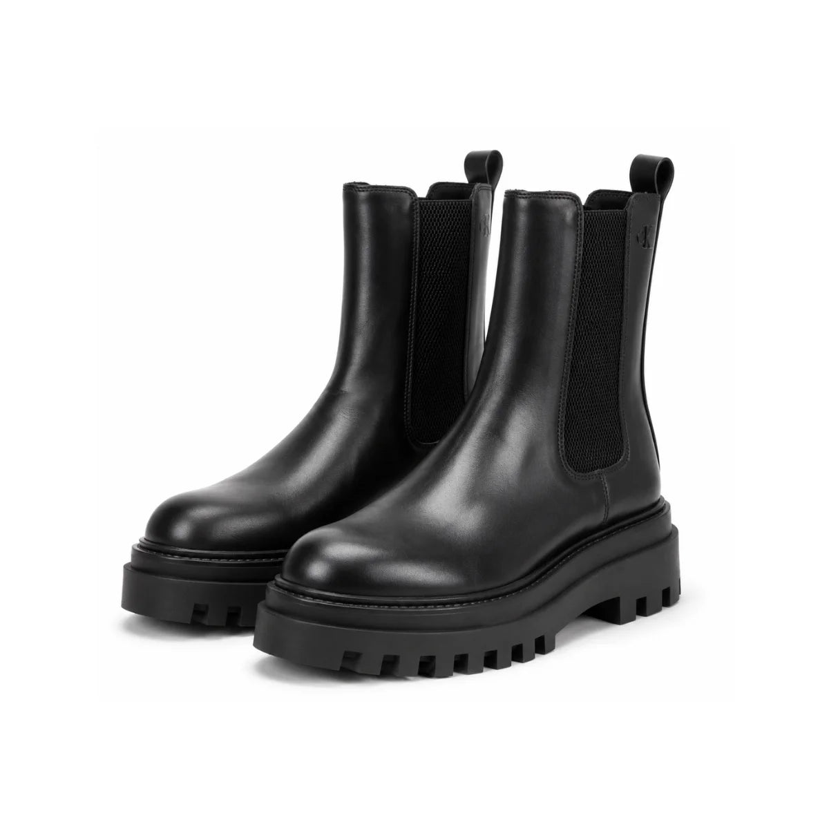 Calvin Klein FLATFORM LEATHER BOOTS Women - BLK - Black / 38