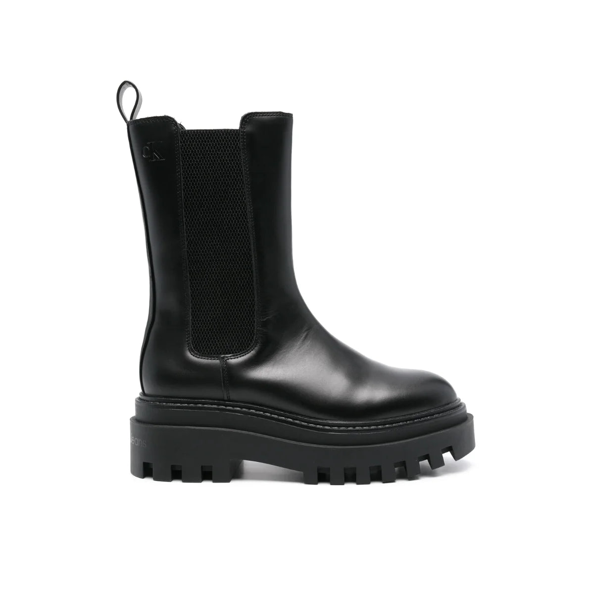 Calvin Klein FLATFORM LEATHER BOOTS Women - BLK
