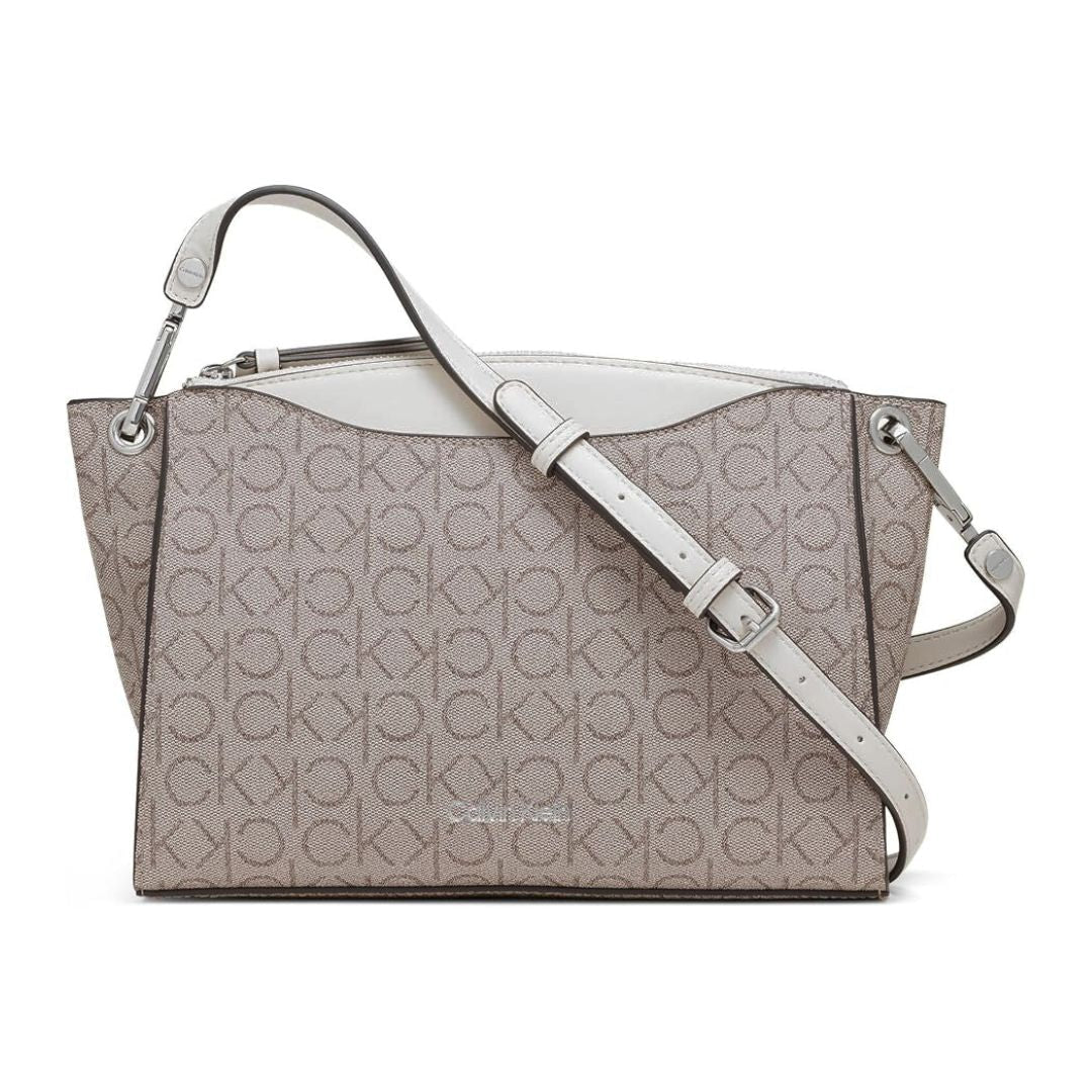 Calvin Klein Garnet Monogram Crossbody Bag Women - Beige