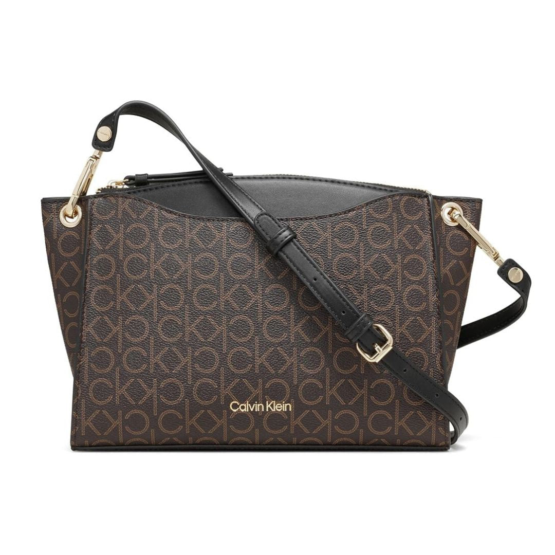 Calvin Klein Garnet Monogram Crossbody Bag Women - Brown