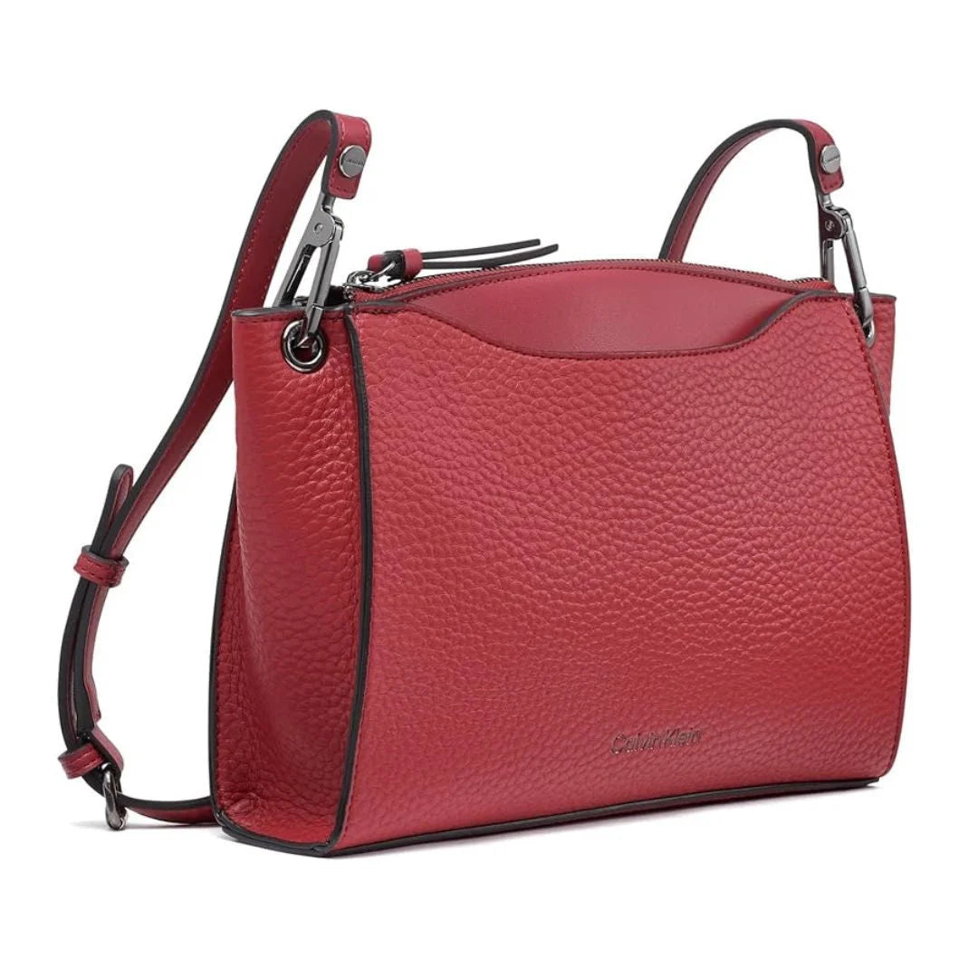 Calvin Klein Garnet Monogram Crossbody Bag Women CB75 - BURGANDY