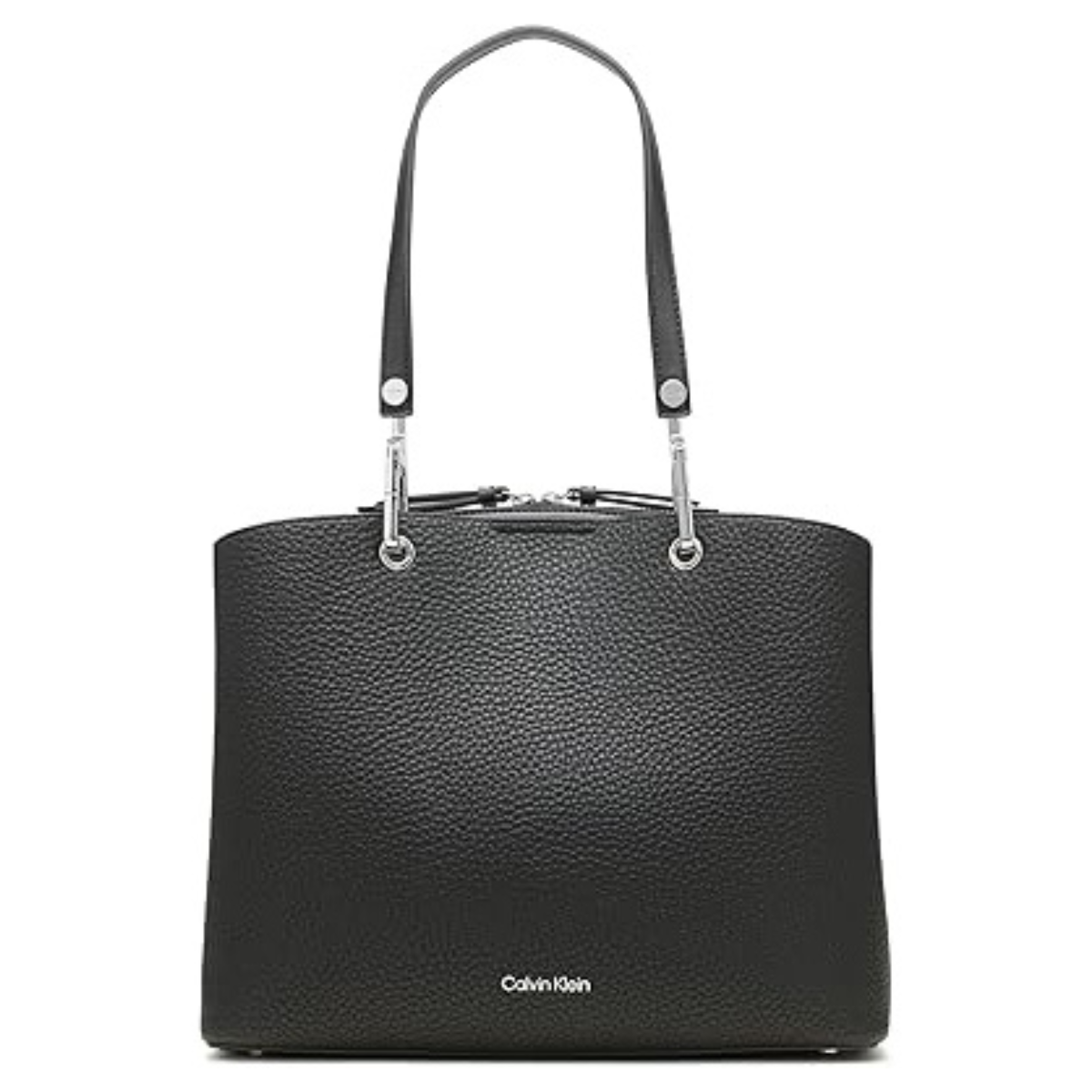 Calvin Klein Garnet Monogram Triple Compartment Tote Bag - BLK - Black