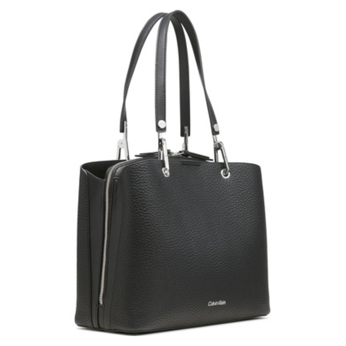 Calvin Klein Garnet Monogram Triple Compartment Tote Bag - BLK - Black