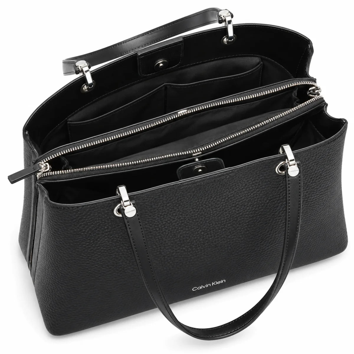 Calvin Klein Garnet Top Handle Tote Bag - BLK TB94 - Black