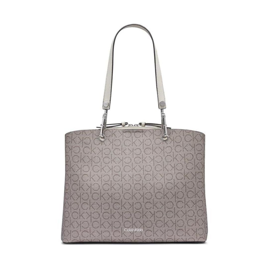 Calvin Klein Garnet Triple Compartment Tote Bag - BEGSLV - Beige