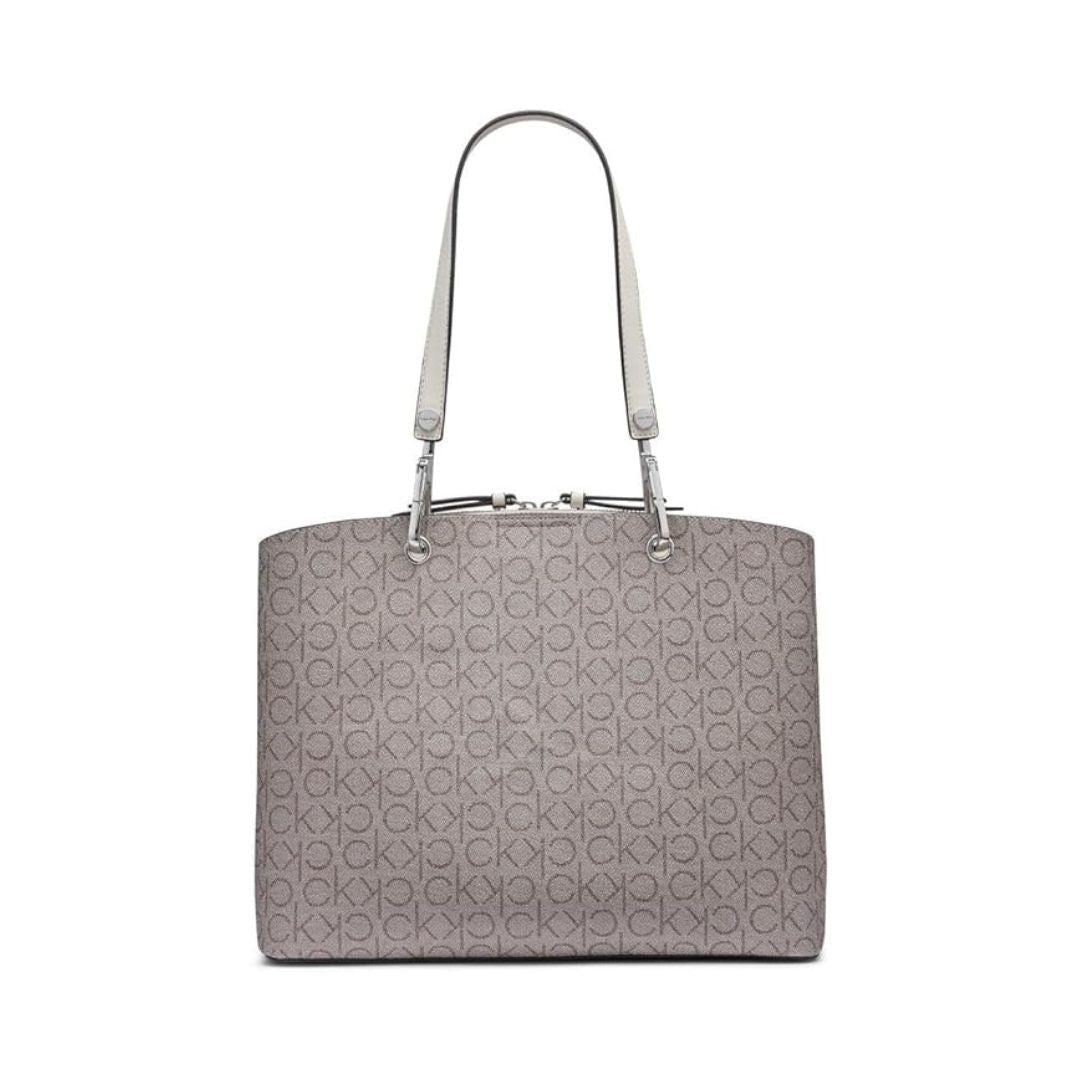Calvin Klein Garnet Triple Compartment Tote Bag - BEGSLV - Beige