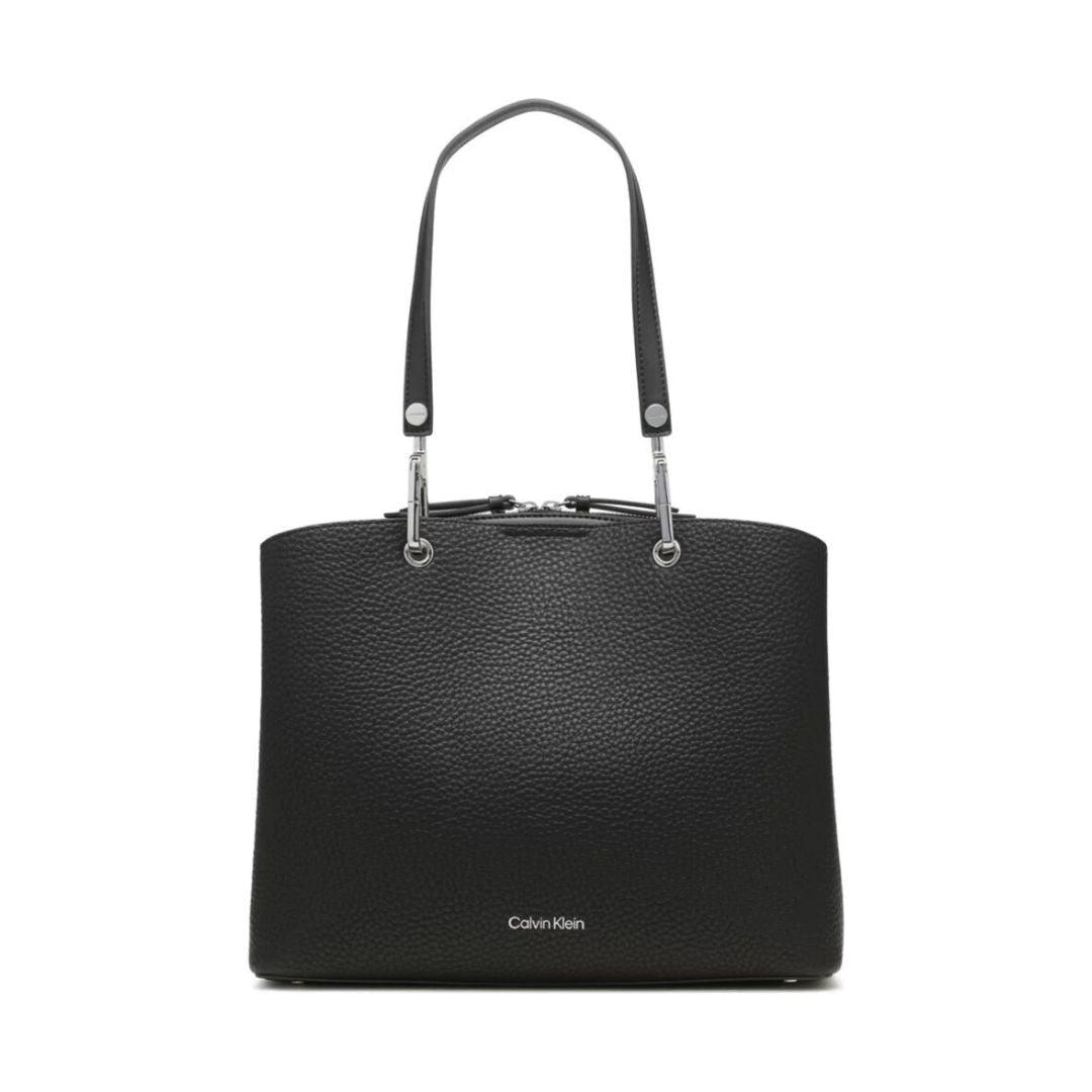 Calvin Klein Garnet Triple Compartment Tote Bag - BLK - Black