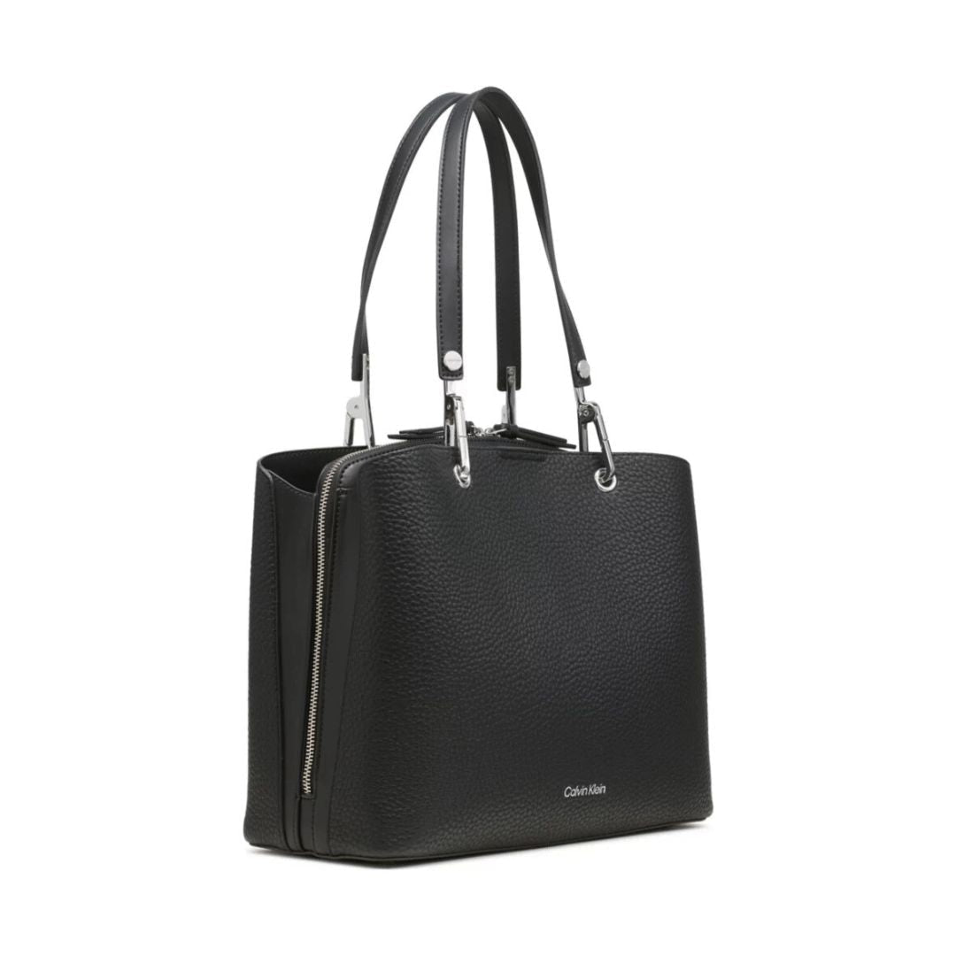 Calvin Klein Garnet Triple Compartment Tote Bag - BLK - Black
