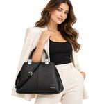 Calvin Klein Granite Convertible Satchel Bag Women - BLK - Black