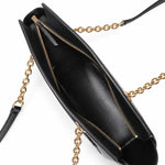 Calvin Klein Hailey Micro Pebble Top Zip Chain Tote Bag - BLK TB96 - Black