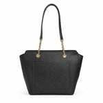 Calvin Klein Hailey Micro Pebble Top Zip Chain Tote Bag - BLK TB96 - Black