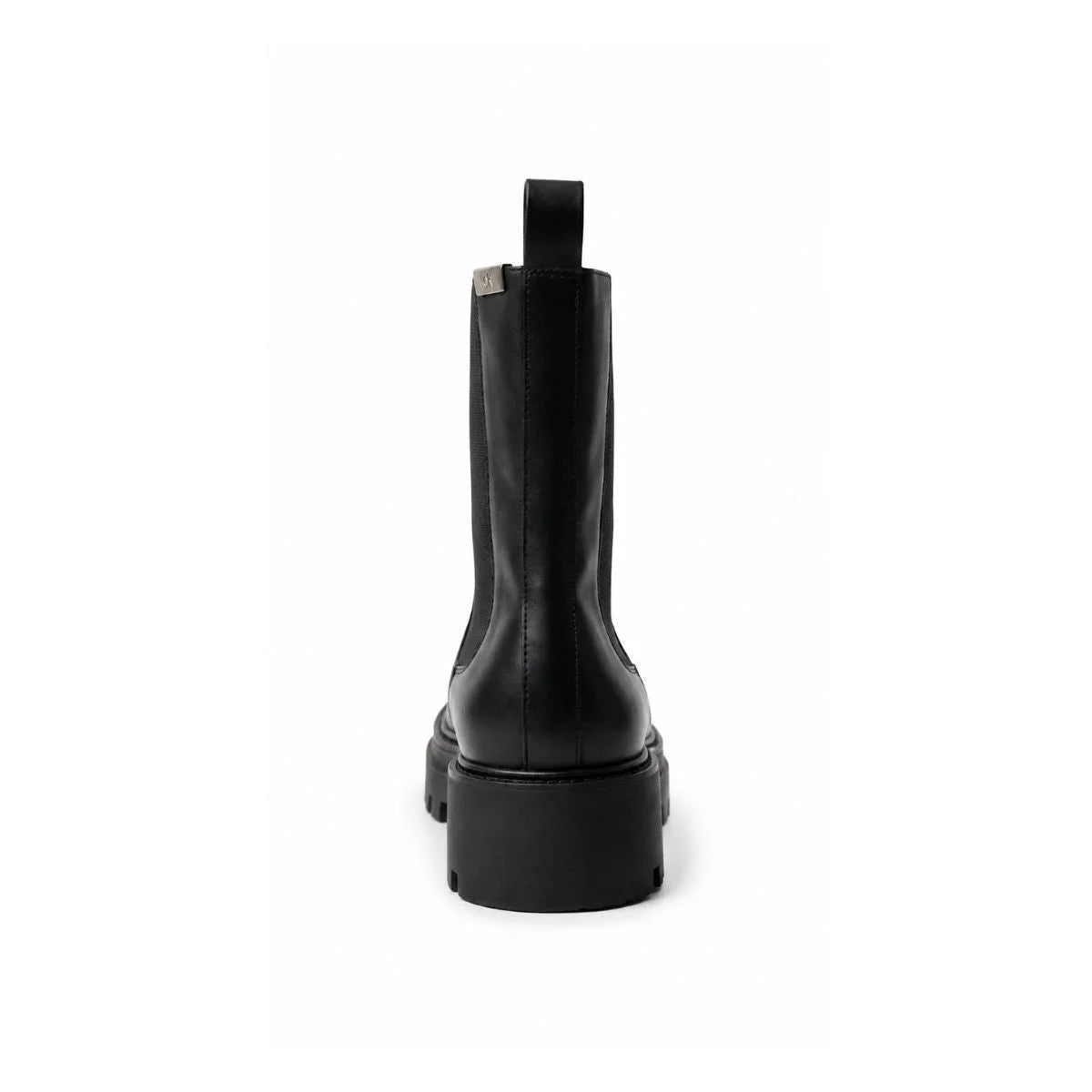 Calvin Klein Heel Leather Boots Women - BLK