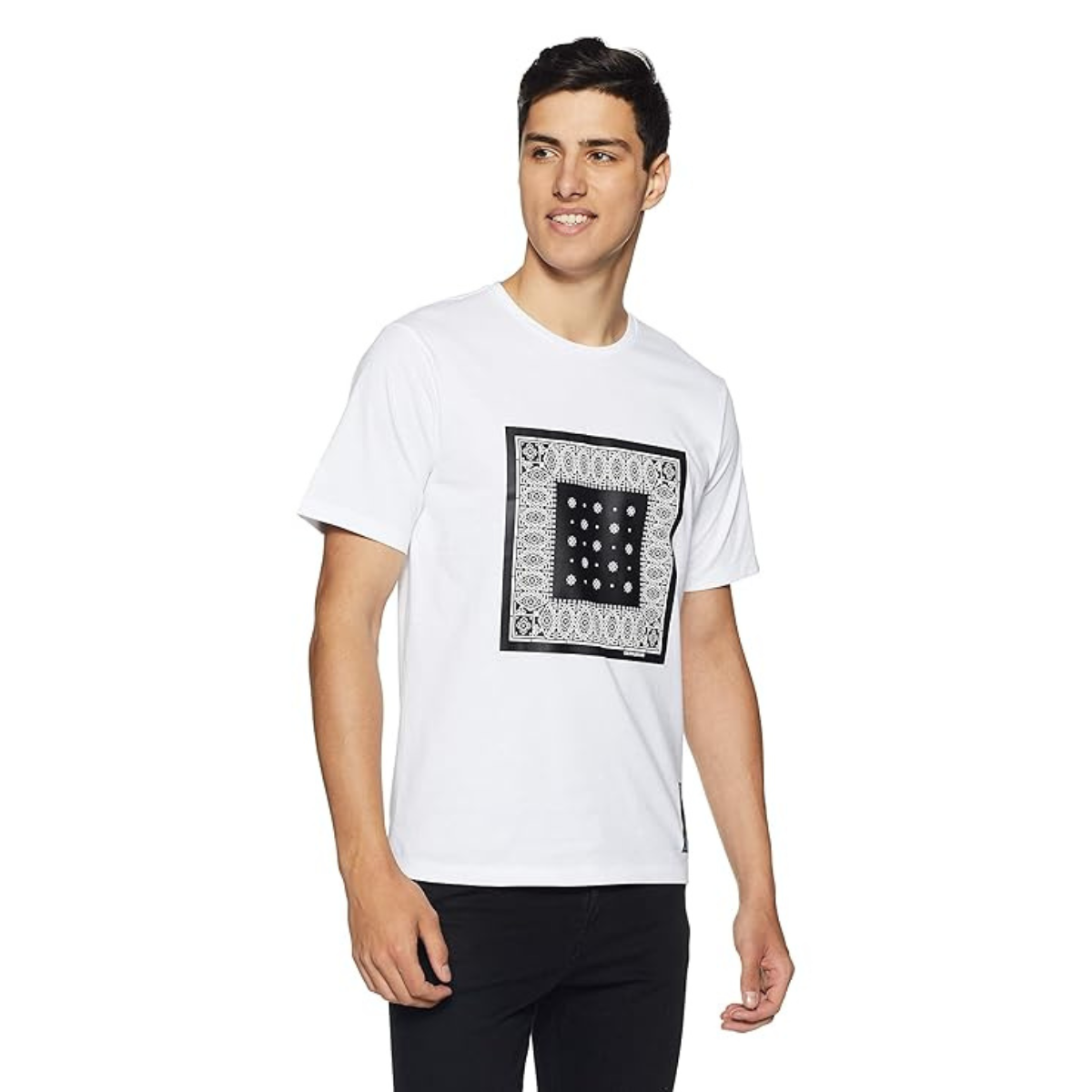 Calvin Klein J30J309593 Printed Regular Fit T-Shirt - White / XS