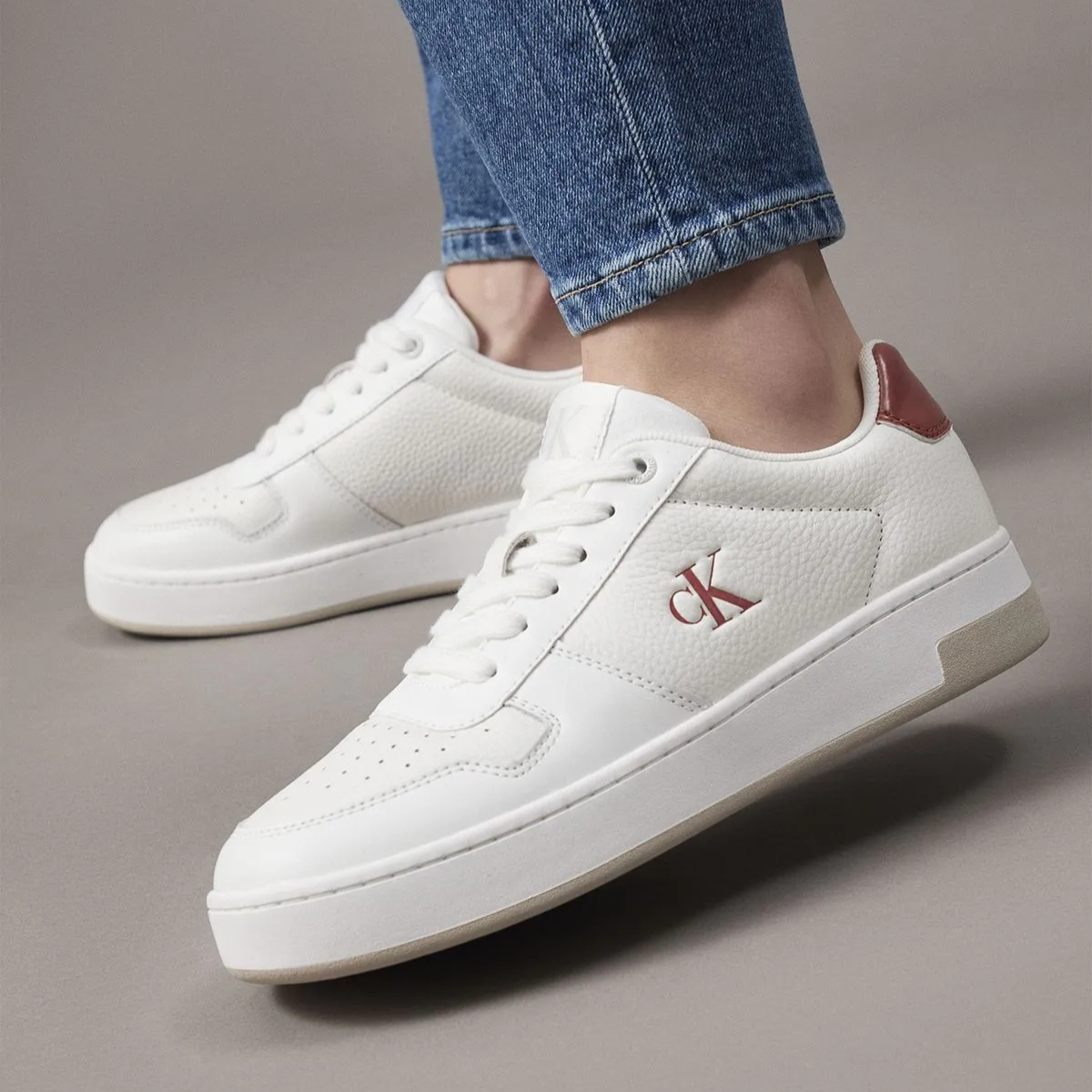 Calvin Klein Jeans Basket Cupsole Low Mg Sneakers YW0YW01765 - WHTORG