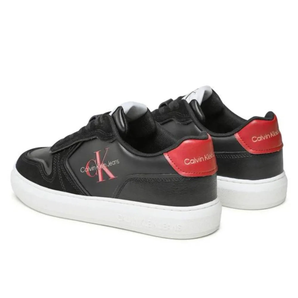 Calvin Klein Jeans Casual Cupsole Fluo Contrast Trainer YM0YM00605 - BLKRED - Shoes