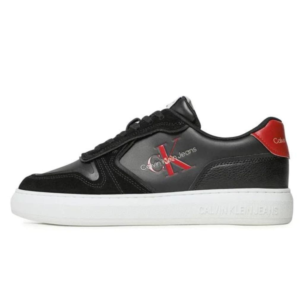 Calvin Klein Jeans Casual Cupsole Fluo Contrast Trainer YM0YM00605 - BLKRED - Shoes