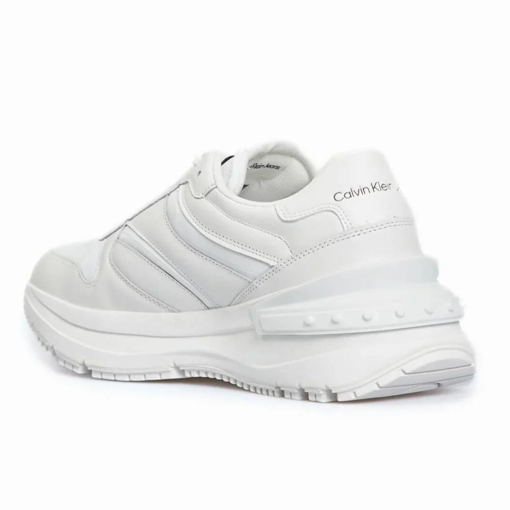 Calvin Klein Jeans Chunky Runner Low Laceup Refl Sneakers Men YM0YM00704 - WHT - Shoes