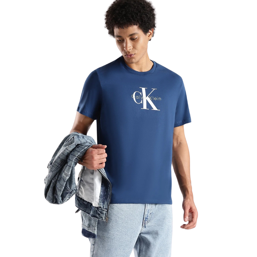 Calvin Klein Jeans CK Logo Print 4AFKS19 T-Shirt - NVY - Navy