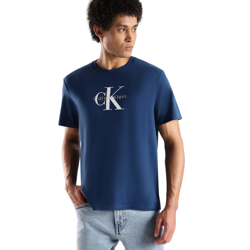 Calvin Klein Jeans CK Logo Print 4AFKS19 T-Shirt - NVY - Navy