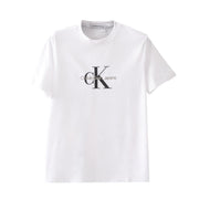 Calvin Klein Jeans CK Logo Print 4AFKS19 T-Shirt - WHT - Gray