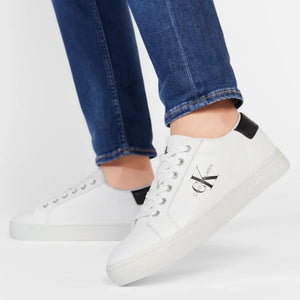 Calvin Klein Jeans Classic Cuplow Lace Up LTH ML YM0YM00491-WHTBLK