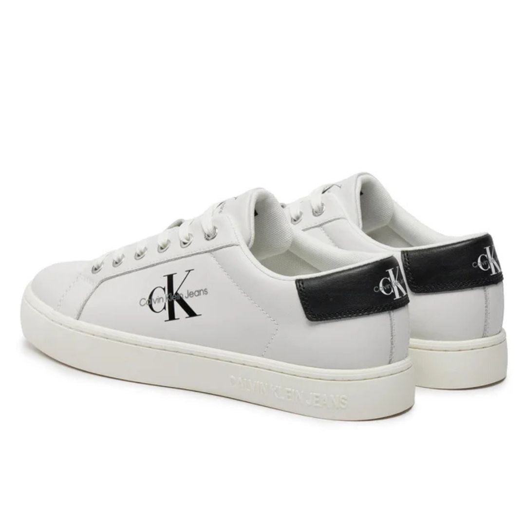 Calvin Klein Jeans Classic Cuplow Lace Up LTH ML YM0YM00491-WHTBLK