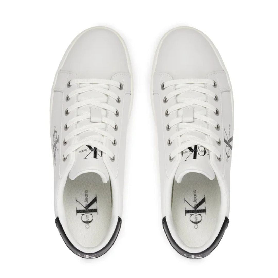 Calvin Klein Jeans Classic Cuplow Lace Up LTH ML YM0YM00491-WHTBLK